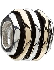 Authentic Chamilia Silver & YG Swirls Charm - Retired
