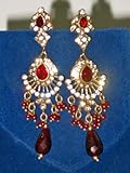 Jewelry for Gift- Earring Sets in Gold Plated and Faux Ruby Gem Stones (Brand New)