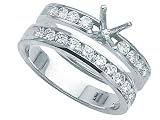 0.90 cts Round Diamonds Wedding Set - Platinum, 18kt White or Yellow Gold