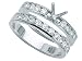 0.90 cts Round Diamonds Wedding Set - Platinum, 18kt White or Yellow Gold