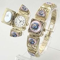 MARINOFF Women's Handpainted Limited Edition Russian Artisan Locket Watch. Model: MAR-PK-450