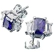 18K Gold Plated S.Silver Jlo LilacCZ Earrings