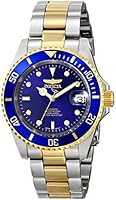 Invicta Pro Diver Unisex Automatic Watch with Blue Dial  Analogue display on Multicolour Gold Plated Bracelet 8928OB