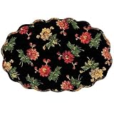 April Cornell Chianti Black Oval Quilted Placemat