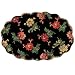 April Cornell Chianti Black Oval Quilted Placemat
