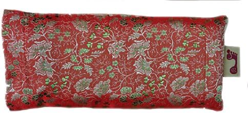 Sari Patterned Lavender and Flax Eye Pillows (Reds)