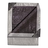TEKTON 6292 6-Foot by 8-Foot Double Duty Tarp, Silver/Black