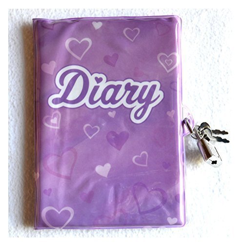 Teen Locking Dear Diary, 4 X 6 PVC Personal Journal with Lock and Key
