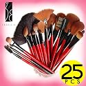 Fr&auml;ulein3&deg;8 25 Pro Makeup Brush Set Silver Handbag Case