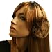 Unisex Winter Fuzzy Ski Collapsible Compact Earmuff Ear Warmer Adjustable Brown