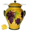 COOKIE JAR, CANISTER TUSCANY GRAPE WINE DECOR