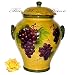 COOKIE JAR, CANISTER TUSCANY GRAPE WINE DECOR