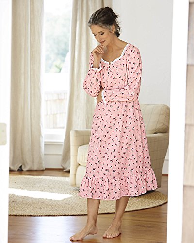 National Patricia's Floral Flannel Gown