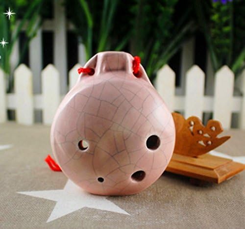 Vivcy 6 Hole Tai Chi Pendant Ocarina- Ceramic - Green Crackle Finish- Soprano G - Focalink -Perfect Travel Companion - Easy to Play