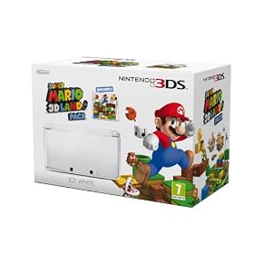 Nintendo 3DS Ice White Console and Super Mario 3D Land