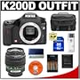 Pentax K200D Digital SLR Camera with Pentax SMC DA 18-55mm AL II Zoom Lens + 8GB SDHC Card + Batteries and Charger + Case + Cameta Bonus Accessory Kit