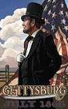Northwest Art Mall 11 x 17 Poster Gettysburg Lincoln with Flag by Paul A. Lanquist