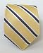 Apparel : 100% Silk Woven Light Gold Textured Stripe Tie