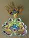Peacock Feather Glitter Face Mask Prop