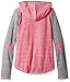 Derek Heart Girls' L/SLV Henley Hoody W/Elbow Patches
