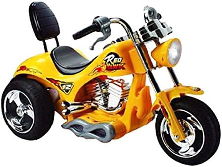 Mini Motos Red Hawk Motorcycle Battery Powered Riding Toy - Yellow