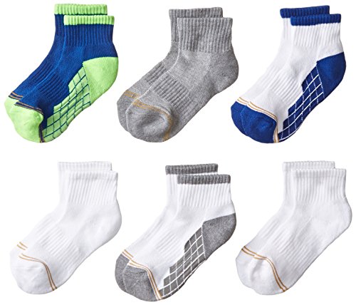 Gold Toe Boys Ultra Tec Athletic Quarter Socks, 6-Pairs