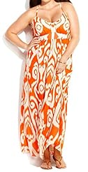 Plus Size Sleeveless Polyester General Print Maxi Dress 