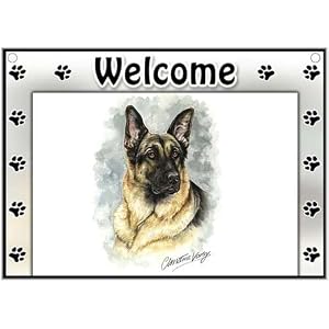 German Shepherd Welcome Sign