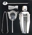 COCKTAIL BAR-SET SHAKER + ZUBEH&Ouml;R 5-TEILIG