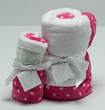 Pickles Baby Ultra Soft Set of Blanket & Blankie in Hot Pink Polka Dot GumDrop