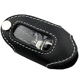 EricTM Auto Genuine Leather Nissan SmartKey Chains Case Black 