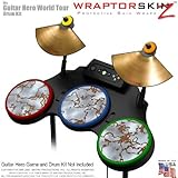 Rusted Metal Skin by WraptorSkinz fits Guitar Hero 4 World Tour Drum Set fo ....