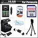 16GB Accessory Kit For Panasonic Lumix DMC-LZ20, DMC-LZ20K, DMC-LZ20R, DMC-LZ30, DMC-LZ30K Digital Camera Includes 16GB High Speed SD Memory card + USB 2.0 Card Reader + 4AA High Capacity Rechargeable NIMH Batteries + AC/DC Rapid Charger + Case + More