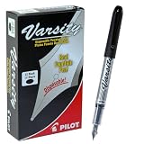 Pilot Varsity Disposable Fountain Pens, Black Ink Dozen Box, 90010