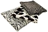 Zoo Rest Faux Fur Dog Mats - Zebra (Large)