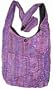 Lavender Embroidered Peace and Sunrise Sling Purse Handbag
