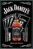 Poster framed: Jack Daniels - Poker (36 x 24 inches)