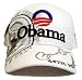 Barack Obama Hat - White Baseball Cap "44th President Obama", With Official Logo, Presidential Seal, Democratic Donkey, And Signature; Great Gift Idea (Collectible Novelty Item)