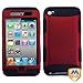 MyBat IPTCH4HPCTUFFSO006NP TUFF Hybrid Phone Protector Cover for iPod Touch 4 ( Titanium Red/Black)