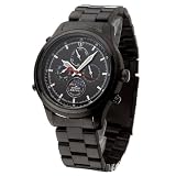 Produkt-Bild: DETOMASO Herrenuhr NAPOLI Mondphase Schwarz Edelstahl SM1628C-BK