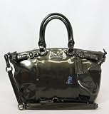 Coach Madison Patent Leather Sophia Convertible Handbag 18613 Pewter
