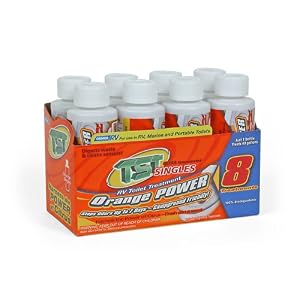 Camco 41191 TST Orange Singles Toilet Chemical - 4 oz (Pack of 8) by Camco