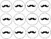 Set of 12 Black Moustache 1.25