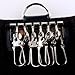 1 X Ostart Black Portable 6 Clips PU Leather Car Keychain Key Holder Bag Case Wallet Cover