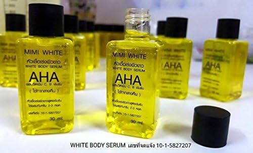 2 Units of MIMI White AHA Concentrate Accelerate Skin Original 30ml. Whitening Brightening Serum[Get Free Tomato Facial Mask]