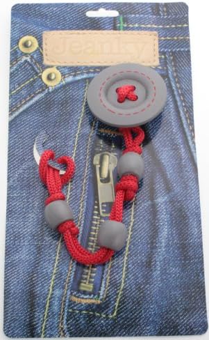 Wooden Jeanky Button Pacifier Clip (Gray)