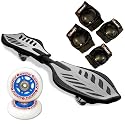 Razor Ripstik Caster Board Silver with Replacement Wheels and Youth Pad Set (Ages 8-14)