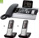 Siemens Gigaset DX600A DUO SET mit 2x S810H Mobilteil - ISDN, Anrufbeantworter, Bluetooth® ECO DECT, schwarz