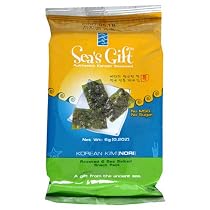 Sea's Gift Korean Seaweed Snack (Kim Nori), Roasted & Sea Salted, 0.2-Ounce Bags (Pack of 24)