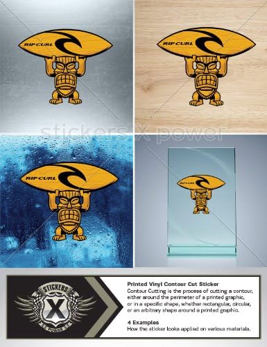 Decal Stickers Tiki Surfer Posing Hawaii Roommates Size: 4 X 3.2 Inches Vinyl color print